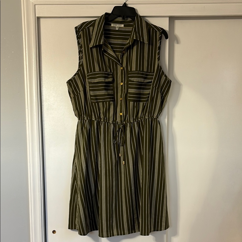 Speed Limit MPH Green Striped Mini Dress size 2X